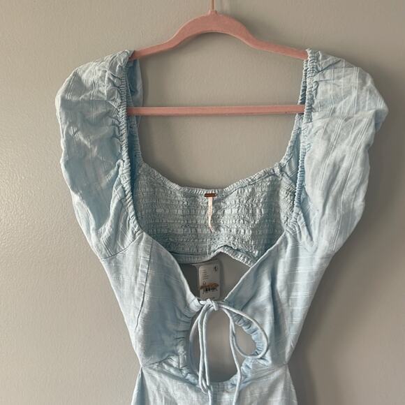 Free People Extra Dose Midi Dress Size Blue Size Medium Brand New With … - Picture 4 of 14